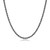 Additional view of 24 inch Mens Rhodium-Plated Sterling Silver Silk Rope Chain Necklace