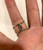 ELLE Jewelry - Size 8 Sterling Silver Wide Hammered Ring w/ Round Brown Stone - CLEARANCE SALE