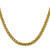 22" 14K Yellow Gold 5mm Semi-solid Diamond-cut Wheat Chain Necklace