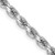 24" 14K White Gold 3.75mm Diamond-cut Rope with Lobster Clasp Chain Necklace 24" 14K White Gold 3.75mm Diamond-cut Rope with Lobster Clasp Chain Necklace