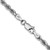 30" 14K White Gold 3.35mm Diamond-cut Quadruple Rope Chain Necklace