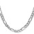 20" 14K White Gold 6mm Flat Figaro Chain Necklace