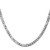 22" 14K White Gold 4.75mm Flat Beveled Curb Chain Necklace