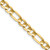 20" 14K Yellow Gold 6mm Concave Open Figaro Chain Necklace