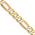 10k Yellow Gold 6.25mm Flat Figaro Chain 10FG160-26