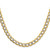 14K Yellow Gold 7.1mm Hollow with Rhodium Pave Curb Chain PWF160-20
