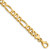 14K Yellow Gold 8 inch 7mm Hand Polished Figaro Link with Fancy Lobster Clasp Bracelet