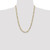 14K Yellow Gold 6.5mm Hollow with Rhodium Pave Figaro Chain PWC150-24