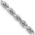 22" 14K White Gold 3.35mm Diamond-cut Quadruple Rope Chain Necklace