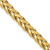 24" 14K Yellow Gold 3.7mm Semi-solid Diamond-cut Wheat Chain Necklace