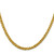 24" 14K Yellow Gold 3.7mm Semi-solid Diamond-cut Wheat Chain Necklace