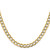14K Yellow Gold 20 inch 6.75mm Hollow with Rhodium Pave Curb with Lobster Clasp Chain