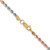 14K Tri-color Gold 24 inch 2.9mm Diamond-cut Rope with Lobster Clasp Chain