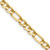 14K Yellow Gold 20 inch 5.5mm Concave Open Figaro with Lobster Clasp Chain