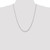 14K White Gold 24 Inch 3mm Diamond-cut Quadruple Rope Lobster Clasp Chain