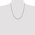 22" 14K White Gold 3.2mm Round Open Link Cable Chain Necklace