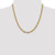 14K 20 inch 4.65mm Tri-color Gold Pave Valentino with Lobster Clasp Chain