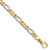 10k Two-tone Gold 6.1mm Hand-polished Fancy Link Bracelet 10LK488-8