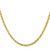 22" 10K Yellow Gold 3.35mm Diamond-cut Quadruple Rope Chain Necklace
