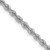 14K White Gold 24 inch 2.5mm Regular Rope with Lobster Clasp Chain