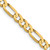 14K Yellow Gold 4mm Flat Figaro Chain 644-22