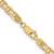 22 inch 10K Yellow Gold 4.5mm Concave Anchor Chain Necklace