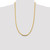 14K 26 inch 3.8mm Tri-color Gold Pave Valentino with Lobster Clasp Chain