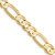 20" 10K Yellow Gold 5.5mm Light Concave Figaro Chain Necklace