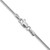14K White Gold 30 inch 1.4mm Round Snake Lobster Clasp Chain