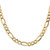 22" 10K Yellow Gold 7.3mm Semi-Solid Figaro Chain Necklace