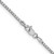 14K White Gold 30 inch 1.5mm Box with Lobster Clasp Chain