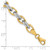 14k Two-tone Gold Fancy Hollow Link Bracelet
