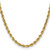 22" 14K Yellow Gold 4.9mm Semi-solid Diamond-cut Rope Chain Necklace