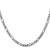 14K White Gold 20 inch 4mm Flat Figaro with Lobster Clasp Chain