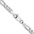 14K White Gold 20 inch 4mm Flat Figaro with Lobster Clasp Chain