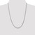 14K White Gold 24 inch 3mm Concave Anchor with Lobster Clasp Chain