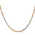 14K Tri-color Gold 20 inch 2.5mm Diamond-cut Rope with Lobster Clasp Chain