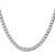 22" 14K White Gold 5.25mm Semi-Solid Curb Chain Necklace