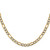 14K Yellow Gold 16 inch 5.25mm Hollow with Rhodium Pave Figaro with Lobster Clasp Chain