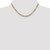 14K Yellow Gold 16 inch 5.25mm Hollow with Rhodium Pave Figaro with Lobster Clasp Chain