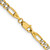 14K Yellow Gold 22 inch 3.9mm Hollow with Rhodium Pave Figaro with Lobster Clasp Chain