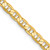 20" 10K Yellow Gold 3.75mm Concave Anchor Chain Necklace