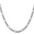 14K White Gold 18 inch 5.75mm Hollow Figaro with Lobster Clasp Chain