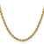 10k Yellow Gold 4mm Hollow Diamond-cut Rope Chain 10DH030-28