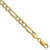 14K Yellow Gold 6.5mm Hollow with Rhodium Pave Figaro Chain PWC150-8