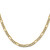 14K Yellow Gold 18 inch 3.9mm Hollow with Rhodium Pave Figaro with Lobster Clasp Chain