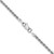 14K White Gold 16 inch 2.25mm Regular Rope with Lobster Clasp Chain