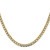 14K Yellow Gold 18 inch 4.3mm Hollow with Rhodium Pave Curb with Lobster Clasp Chain