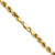 20" 10K Yellow Gold 4.9mm Semi-solid Diamond-cut Rope Chain Necklace
