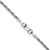 14K White Gold 20 Inch 2mm Diamond-cut Quadruple Rope Lobster Clasp Chain